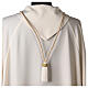Bishop's pectoral cross cord in 2 colors cream gold s4