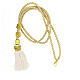 Cord for bishop's pectoral cross with Solomon's knot, cream and gold s1