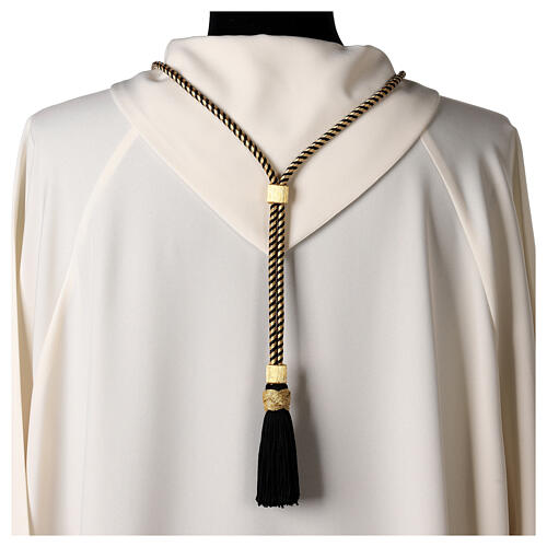 Cord for bishop's pectoral cross with Solomon's knot, black and gold 4