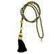 Cordão bicolor ouro e preto para cruz peitoral bicolor com nó de Salomão e presilhas s1