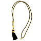 Bishop's cross cord with 3 black and gold passers-by s5