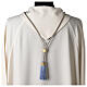 Cord for bishop's pectoral cross with Solomon's knot, light blue and gold s4