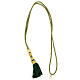 Bishop's cross cord, olive green and gold solomon knot s5
