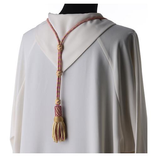 Cord for bishop's pectoral cross, mauve and gold 4