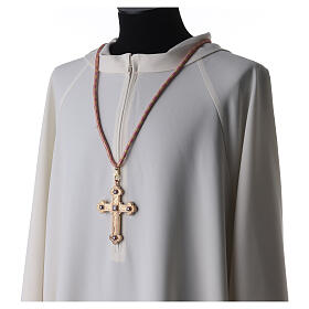 Cordon épiscopal pour croix pectorale mauve or