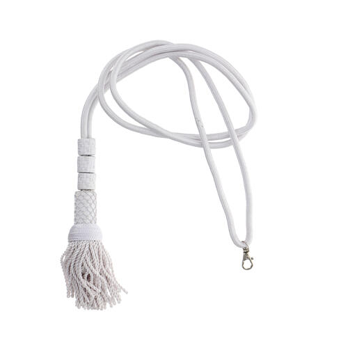 Cord for bishop's pectoral cross, pure white 1