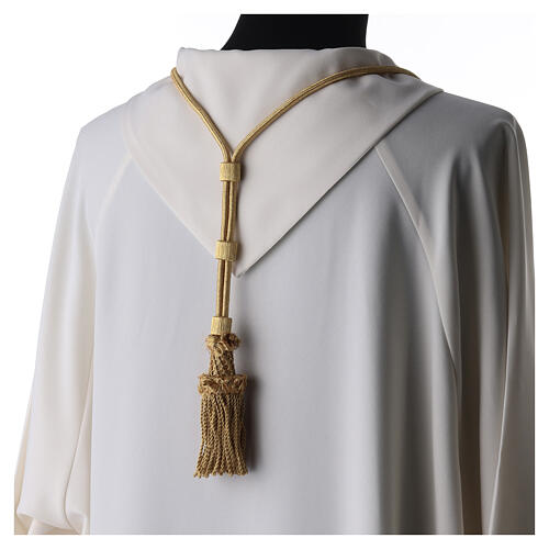 Cord for bishop's pectoral cross, plain gold 3