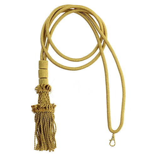 Gold pectoral cross cord for bishops' vestments 1