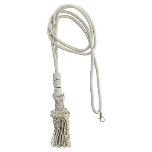 Cordoniera per vescovo croce pettorale color argento 1