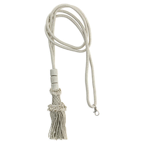 Clergy cord for bishop pectoral cross in silver color 1