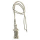 Clergy cord for bishop pectoral cross in silver color s1