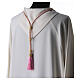 Cord for bishop's pectoral cross with Solomon's knot, pink and gold s3