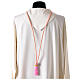 Cord for bishop's pectoral cross with Solomon's knot, pink and gold s4