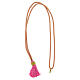 Cordón obispo para cruz pectoral nudo salomón rosa oro s3