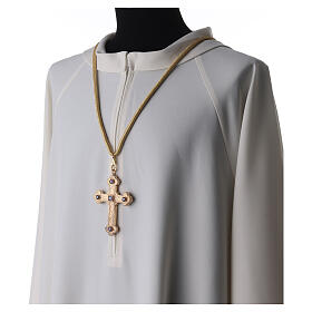 Cord for bishop's pectoral cross with Solomon's knot, plain gold