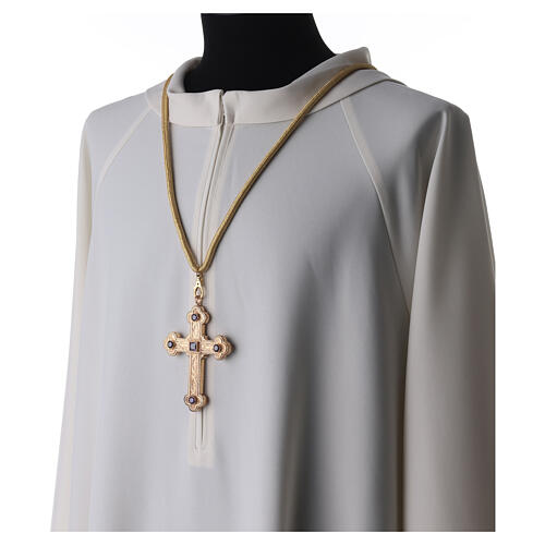 Cord for bishop's pectoral cross with Solomon's knot, plain gold 2