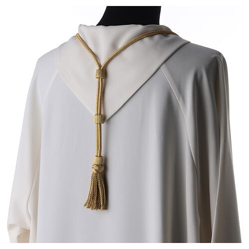 Cord for bishop's pectoral cross with Solomon's knot, plain gold 3