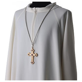 Cord for bishop's pectoral cross with Solomon's knot, plain silver