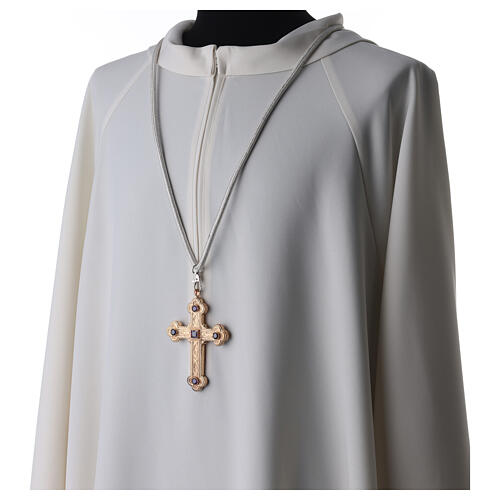 Cord for bishop's pectoral cross with Solomon's knot, plain silver 2
