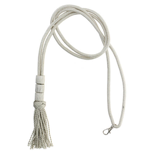 Silver cross cord for bishops 1