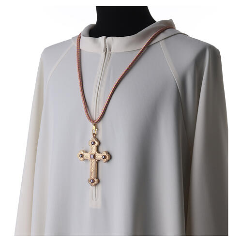Cord for bishop's pectoral cross with Solomon's knot, lilac and gold 2