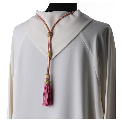 Cord for bishop's pectoral cross with Solomon's knot, lilac and gold 3