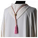 Cord for bishop's pectoral cross with Solomon's knot, pink and gold s3