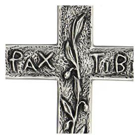 Croix pectorale tronc olivier 10x10 cm argent 925