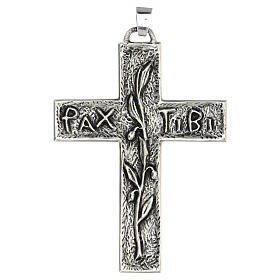 Croce pettorale ''Tronco Ulivo'' 10x10 cm argento 925