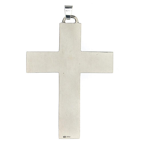 Croce pettorale ''Tronco Ulivo'' 10x10 cm argento 925 4