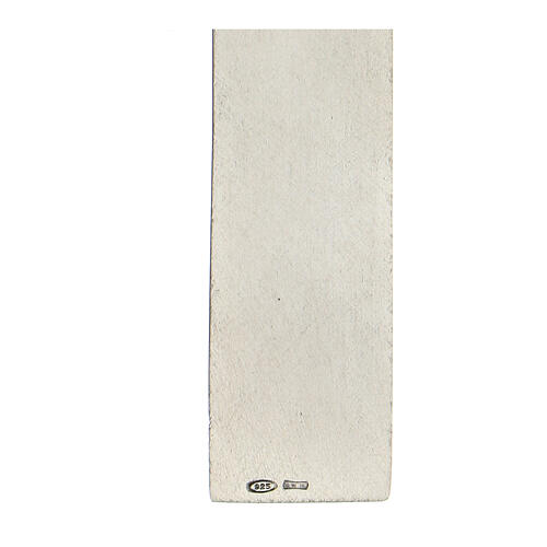 Croce pettorale ''Tronco Ulivo'' 10x10 cm argento 925 5