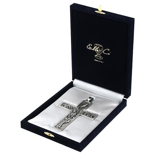Croce pettorale ''Tronco Ulivo'' 10x10 cm argento 925 6