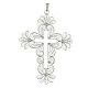 Croix pectorale filigrane argent 800 décorée s1