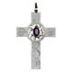Pectoral cross with amethyst, 925 silver s1