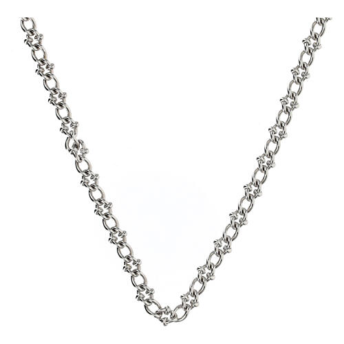 Halskette für Bischofskreuz, 925er Silber, rhodiniert, mit Karabinerhaken 1