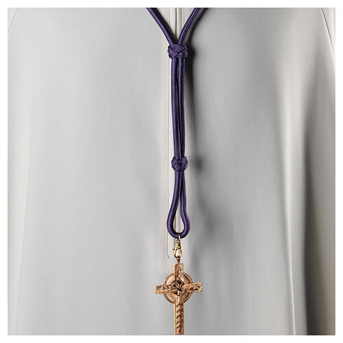 Cordón episcopal para cruz pectoral violeta 2