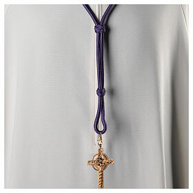 Purple Bishop's cord for pectoral cross