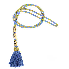 Bishop's cord for pectoral cross in blue and gold