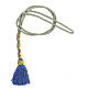 Bishop's cord for pectoral cross in blue and gold s1