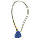 Bishop's cord for pectoral cross in blue and gold s3