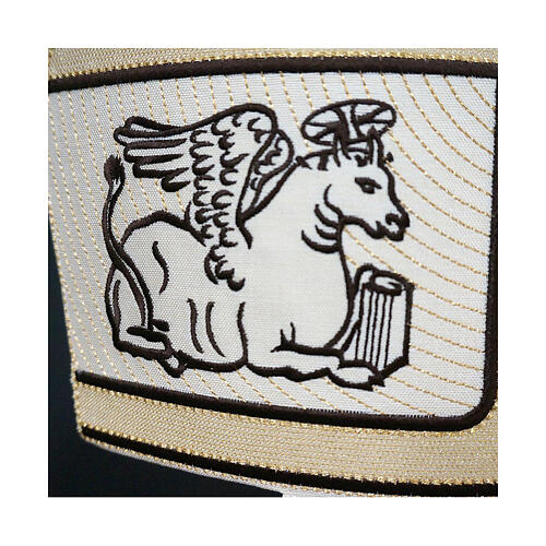 Mitra, Mischgewebe aus Wolle und Lurex, 4 Evangelisten, Atelier Sirio 4