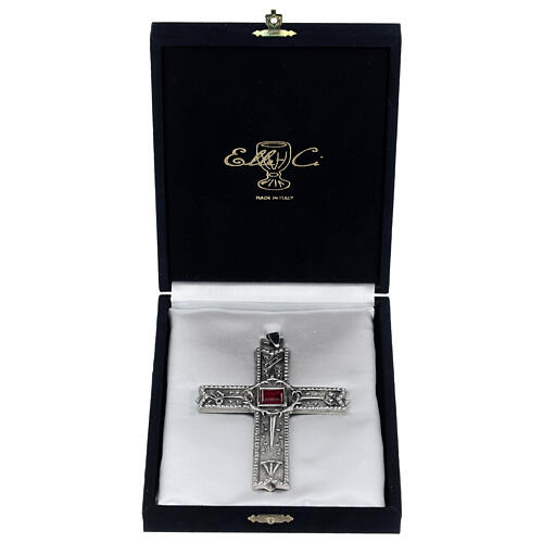 Pectoral cross of 925 silver, Passion of Christ, 5x3.5 in 7