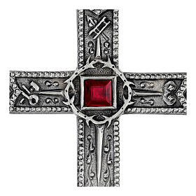 Krzyż pektoralny Męka Jezusa Chrystusa, srebro 925, 13x9 cm