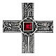Cruz peitoral Paixão de Cristo prata 925 13x9 cm s2