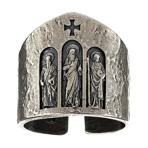 Pierścień biskupi Paweł VI, srebro 925, regulowany 2