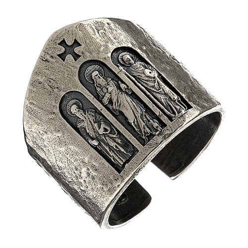 Anel episcopal ajustável Paulo VI prata 925 1