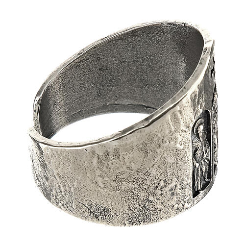 Bishop's ring adjustable Pope Paul VI in 925 silver 4