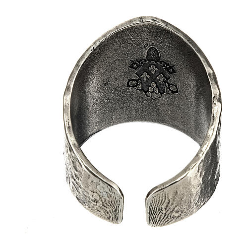 Bishop's ring adjustable Pope Paul VI in 925 silver 5