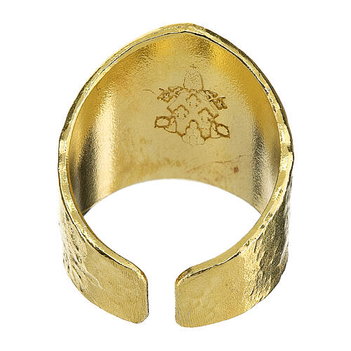 Bishop's ring of the Council, Paul VI, gold plated 925 silver 4
