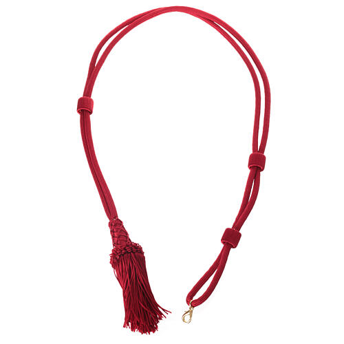 Vermilion red cord for bishop's pectoral cross 3
